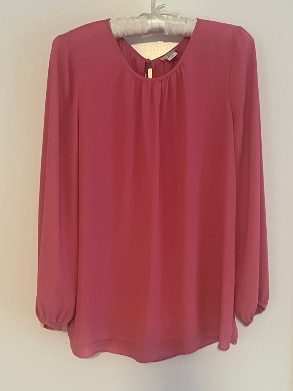 Women's Long-Sleeve Pink Blouse